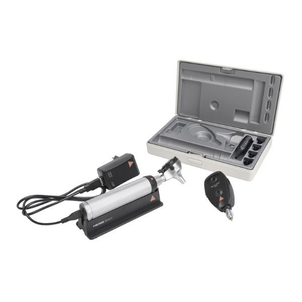 Heine BETA 200 LED Ophthalmoscoop + BETA 400 LED F.O. Otoscoop + BETA4 USB Oplaadbare Handgreep + USB-Kabel