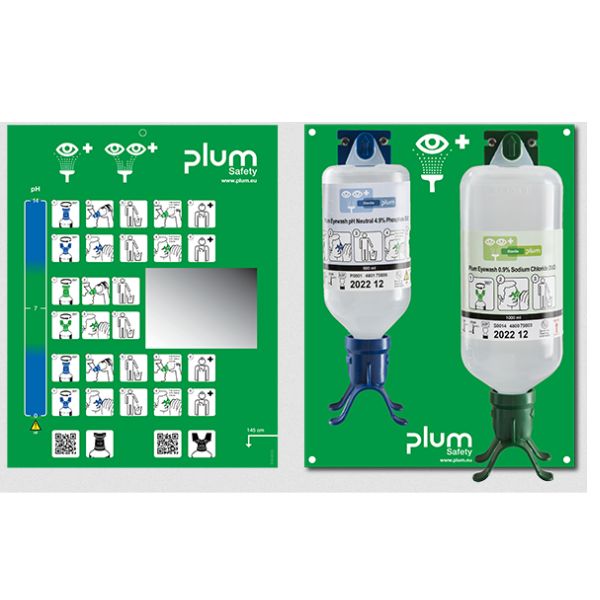 Plum Oogspoelstation - 1 x 200ml pH Neutraal + 1 x 500ml Sodium Chloride