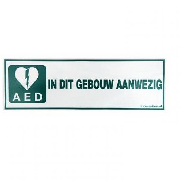  Defibtech Lifeline AED In dit Gebouw Aanwezig Sticker